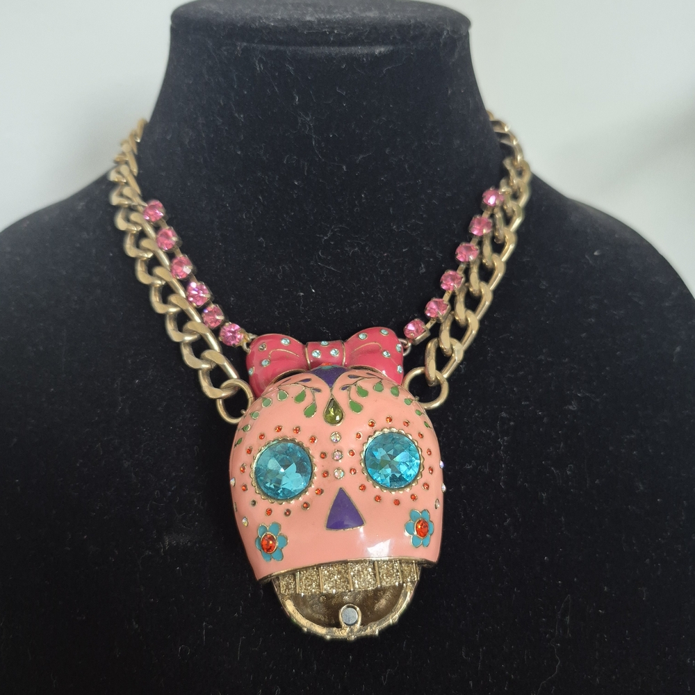 Betsey Johnson Pink and Blue Statement Necklace